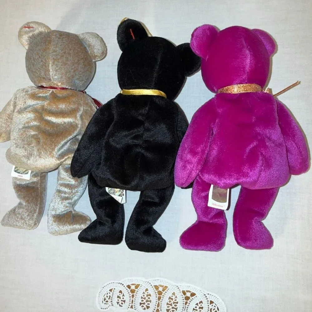 Ty Beanie Babies Lot The End Millennium “Millenium” Error Tag & Signature 1999 B